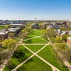aerial view Main quad
